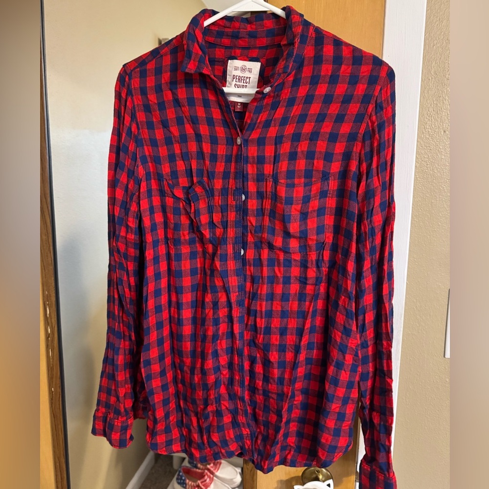 Women’s SO Blue and Red Flannel